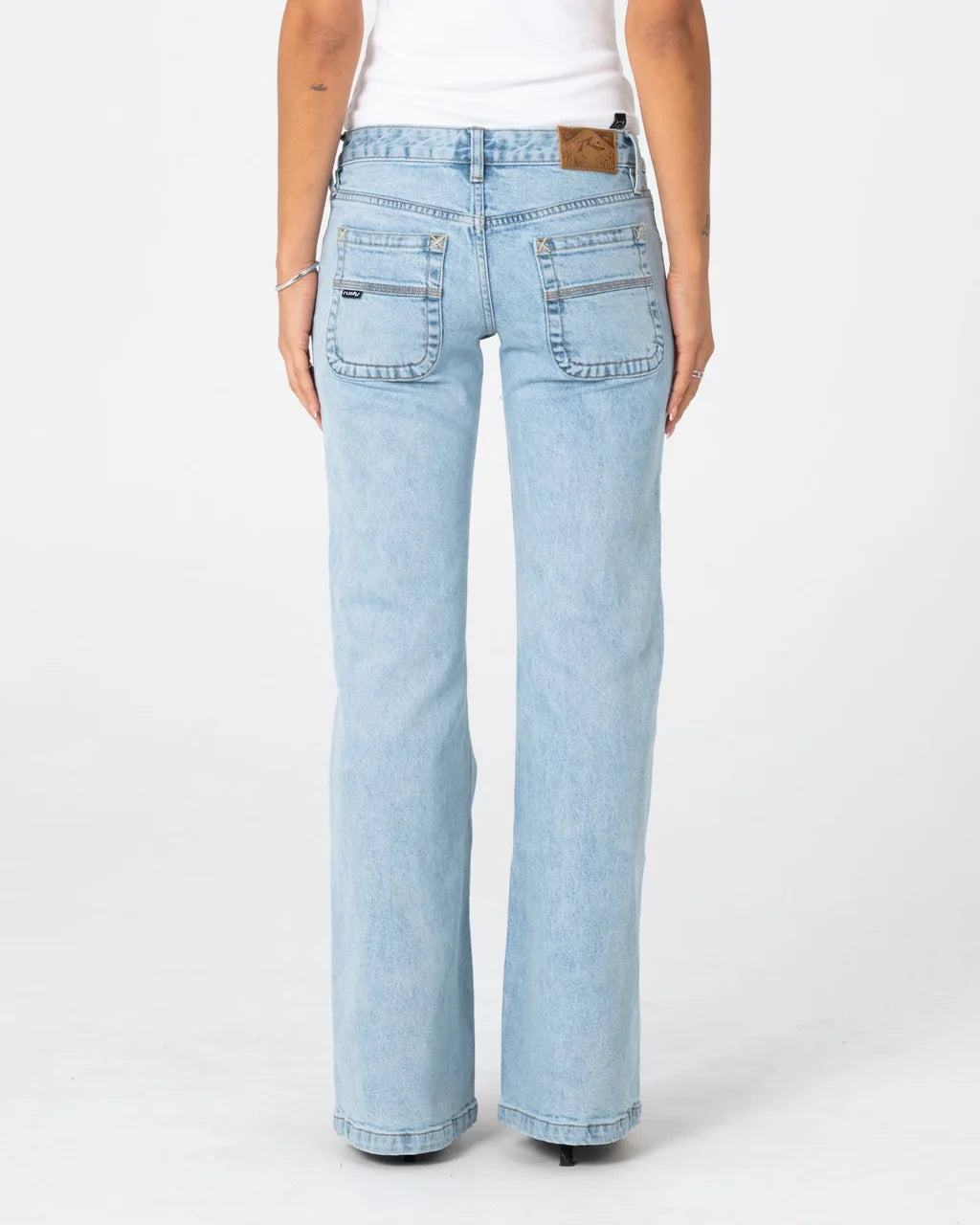 RUSTY FREIDA FLARE LOW RISE JEANS – TRUE BLUE