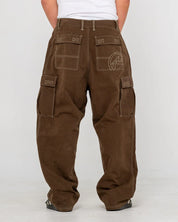 RUSTY GRIZZLY BAGGY CARGO PANT MENS UTILITY PANTS PINECONE