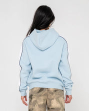 RUSTY HAILSTONE OVERSIZED FLEECE HOODIE WOMENS JUMPER RETRO BLUE