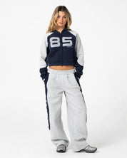 RUSTY HARVEST BALLOON TRACK PANT – GREY MARLE