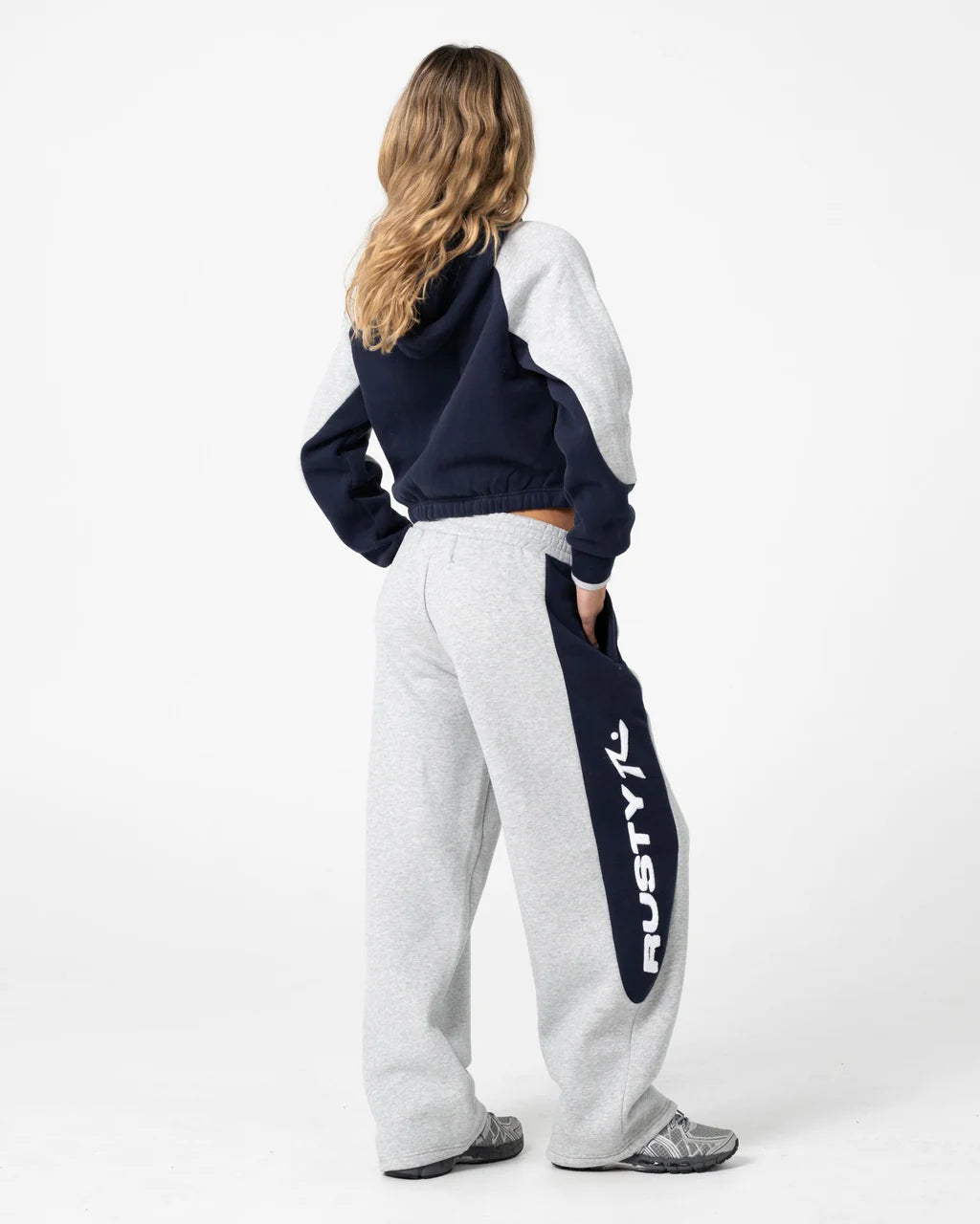 RUSTY HARVEST BALLOON TRACK PANT – GREY MARLE
