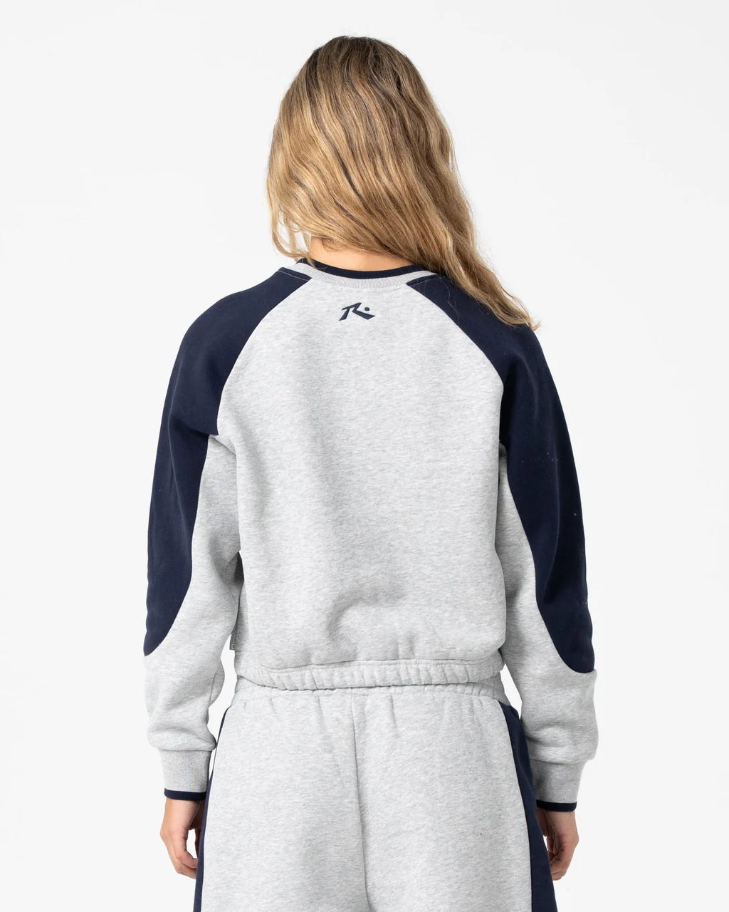 RUSTY HARVEST CROPPED CREW FLEECE – GREY MARLE