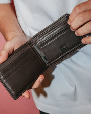 RUSTY HIGH RIVER 2 LEATHER WALLET – COFFEE