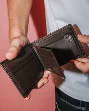 RUSTY HIGH RIVER 2 LEATHER WALLET – COFFEE