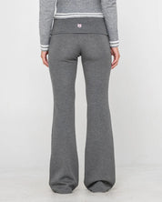 RUSTY HILTON BOOTLEG LOW RISE TRACK PANT WOMENS FLARE STREETWEAR PANTS CHARCOAL MARLE