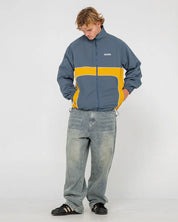 RUSTY HOCUS POCUS JACKET MENS ZIP UP JACKET STEEL BLUE