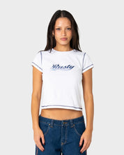 RUSTY HORNY DEVIL BABY TEE – WHITE