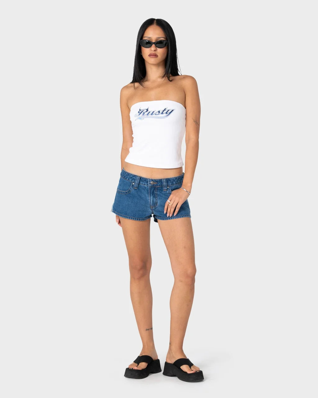 RUSTY HORNY DEVIL TUBE TOP – WHITE