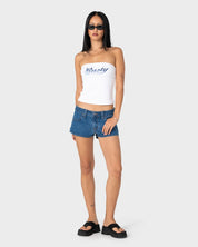 RUSTY HORNY DEVIL TUBE TOP – WHITE
