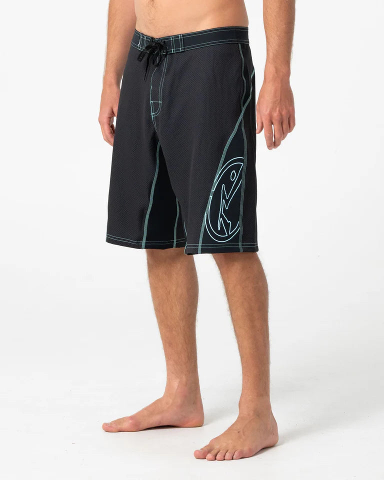 RUSTY HYDRO-SURGE 22" BOARDSHORT MENS PERFORMANCE SURF SHORT – BLACK