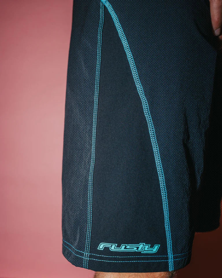 RUSTY HYDRO-SURGE 22" BOARDSHORT MENS PERFORMANCE SURF SHORT – BLACK