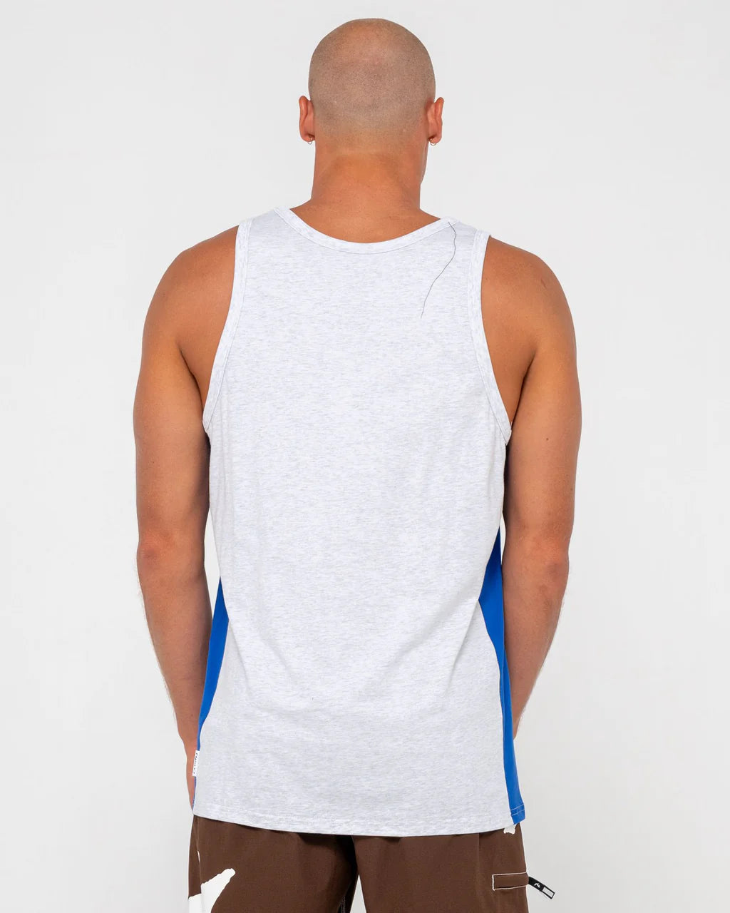 RUSTY HYPER GRAPHIC TANK – MENS SLEEVELESS COTTON SURF STREET SINGLET WHITE