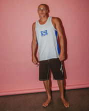 RUSTY HYPER GRAPHIC TANK – MENS SLEEVELESS COTTON SURF STREET SINGLET WHITE