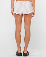 RUSTY I KISSED A PEARL LACE BOOTY SHORT – WOMENS CROCHET SUMMER SHORT WHITE