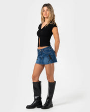 RUSTY IM HOOKED CAP SLEEVE FASHION TOP