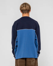 RUSTY INFINITY LONG SLEEVE GRAPHIC TEE MENS T SHIRT ATLANTIC BLUE