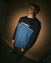 RUSTY INFINITY LONG SLEEVE GRAPHIC TEE MENS T SHIRT ATLANTIC BLUE