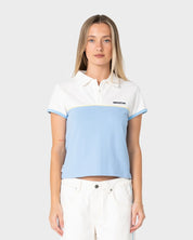 RUSTY INSERT DAD JOKE BABY POLO – RETRO BLUE / WHITE