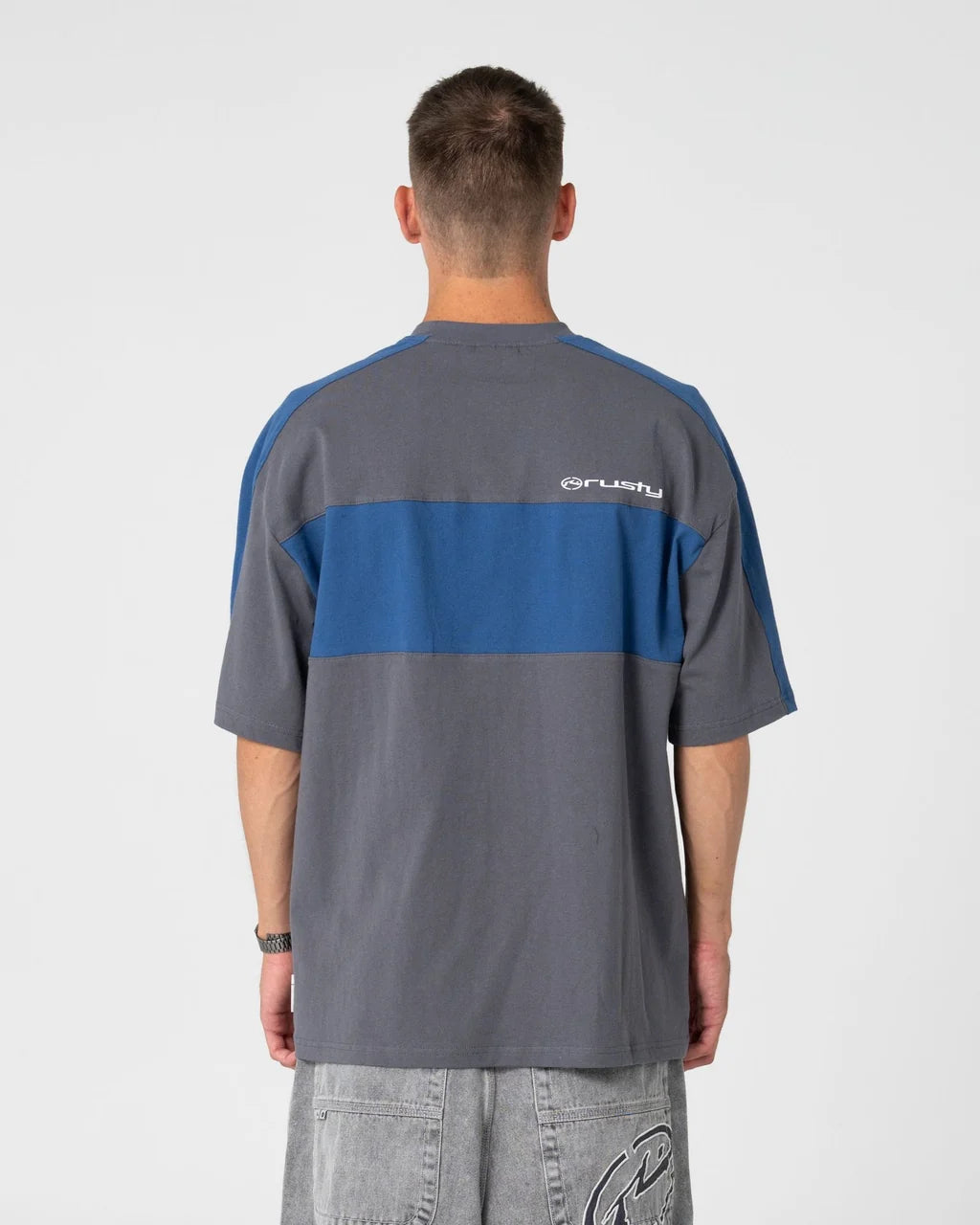 RUSTY KILL SWITCH GRAPHIC OVERSIZED TEE – STEEL