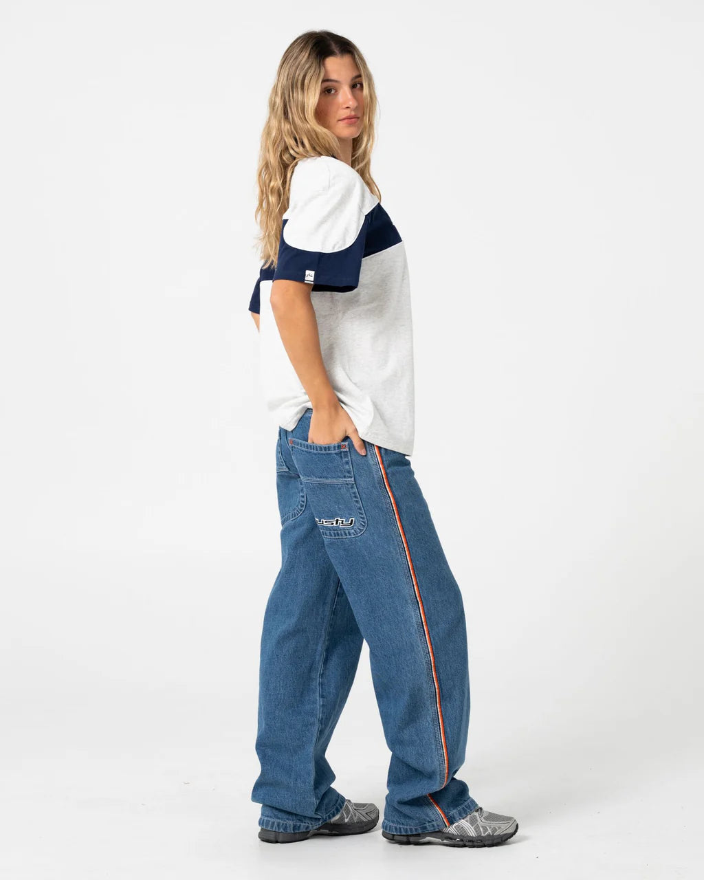 RUSTY KINETIC OVERSIZED GRAPHIC TEE – ECRU MARLE