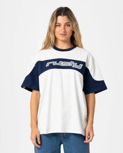 RUSTY KINETIC OVERSIZED GRAPHIC TEE – ECRU MARLE
