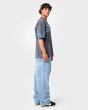 RUSTY KINETIC PANEL HEAVY TEE – STEEL