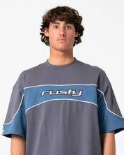 RUSTY KINETIC PANEL HEAVY TEE – STEEL