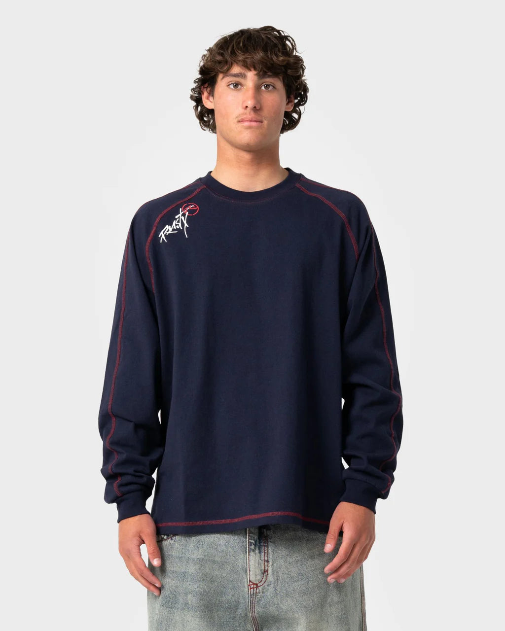 RUSTY KURUPT HEAVY LONG SLEEVE TEE – NAVY BLUE