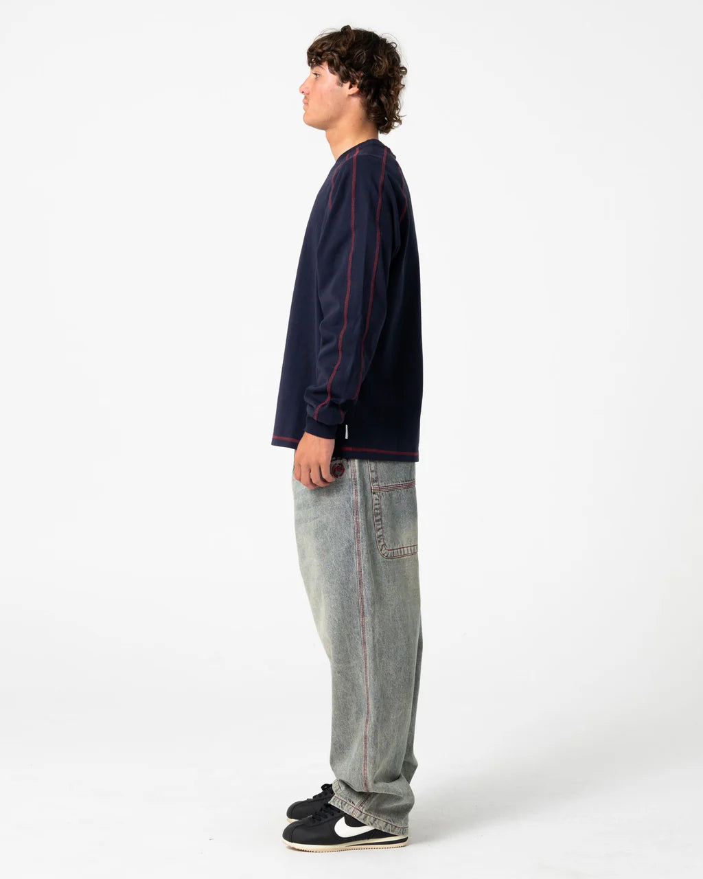 RUSTY KURUPT HEAVY LONG SLEEVE TEE – NAVY BLUE