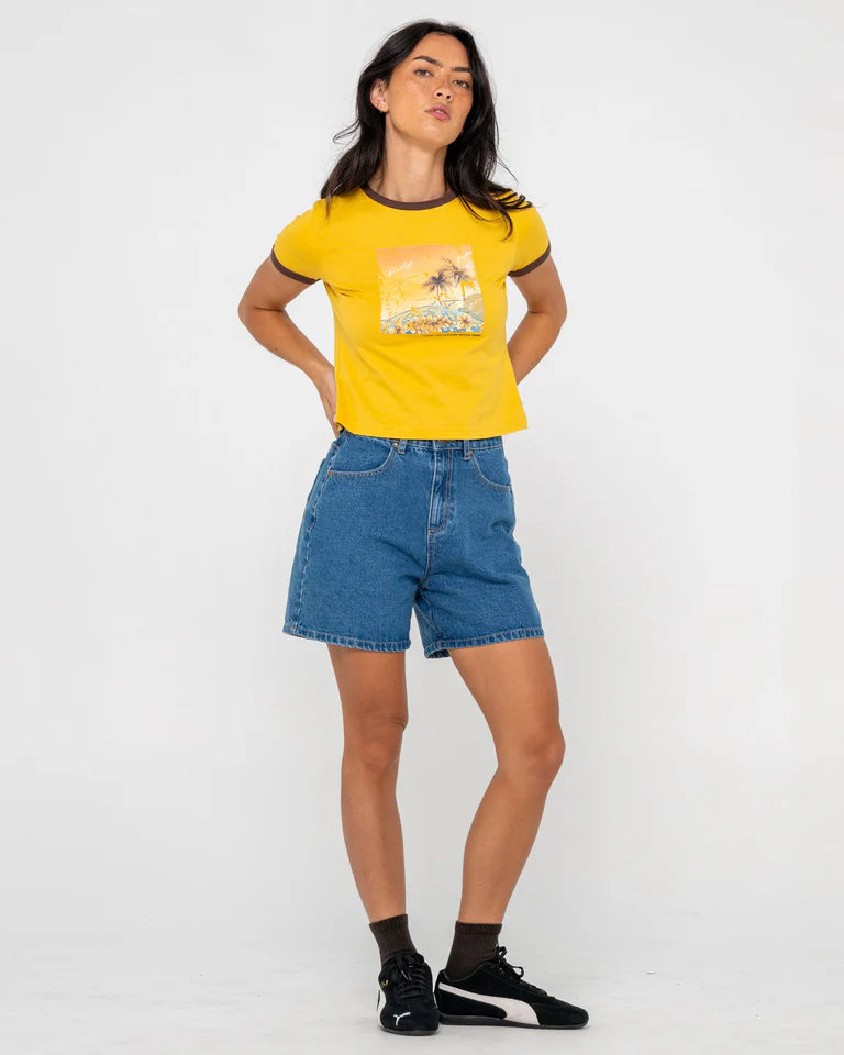LA CABANA CONTRAST RINGER MINI TEE