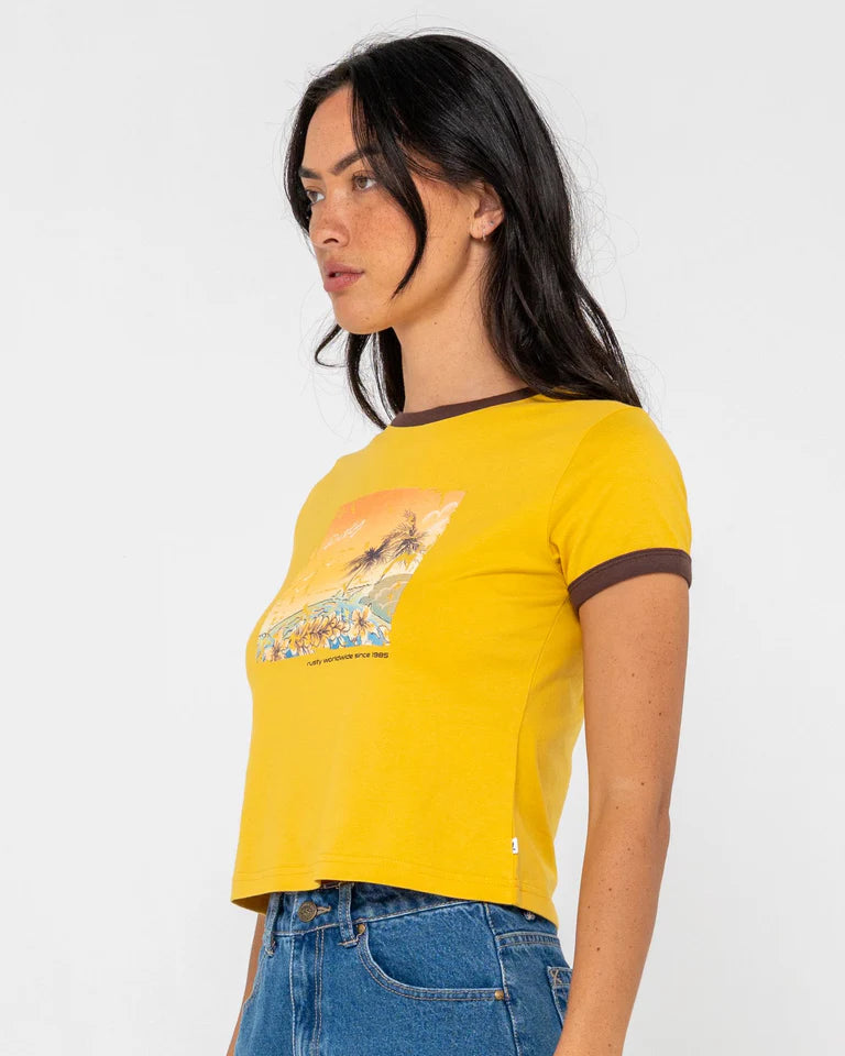 LA CABANA CONTRAST RINGER MINI TEE