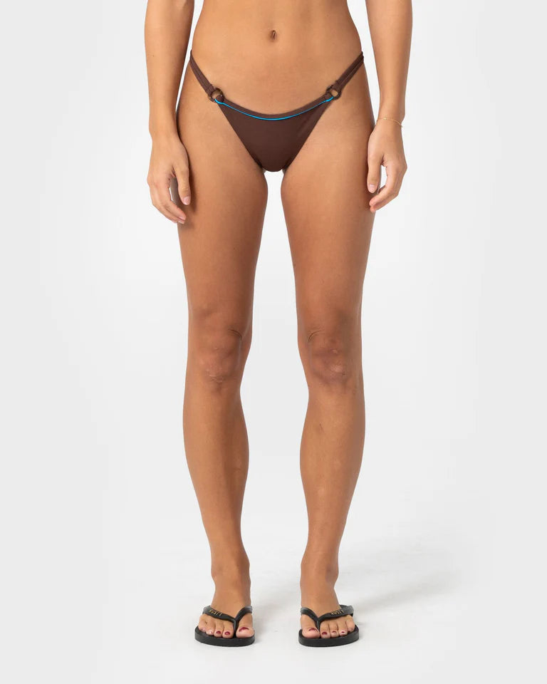 RUSTY LA CABANA RING MIDI BIKINI BOTTOM