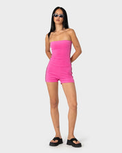 RUSTY LAMAR TOWELLING TUBE TOP – FUCHSIA PINK