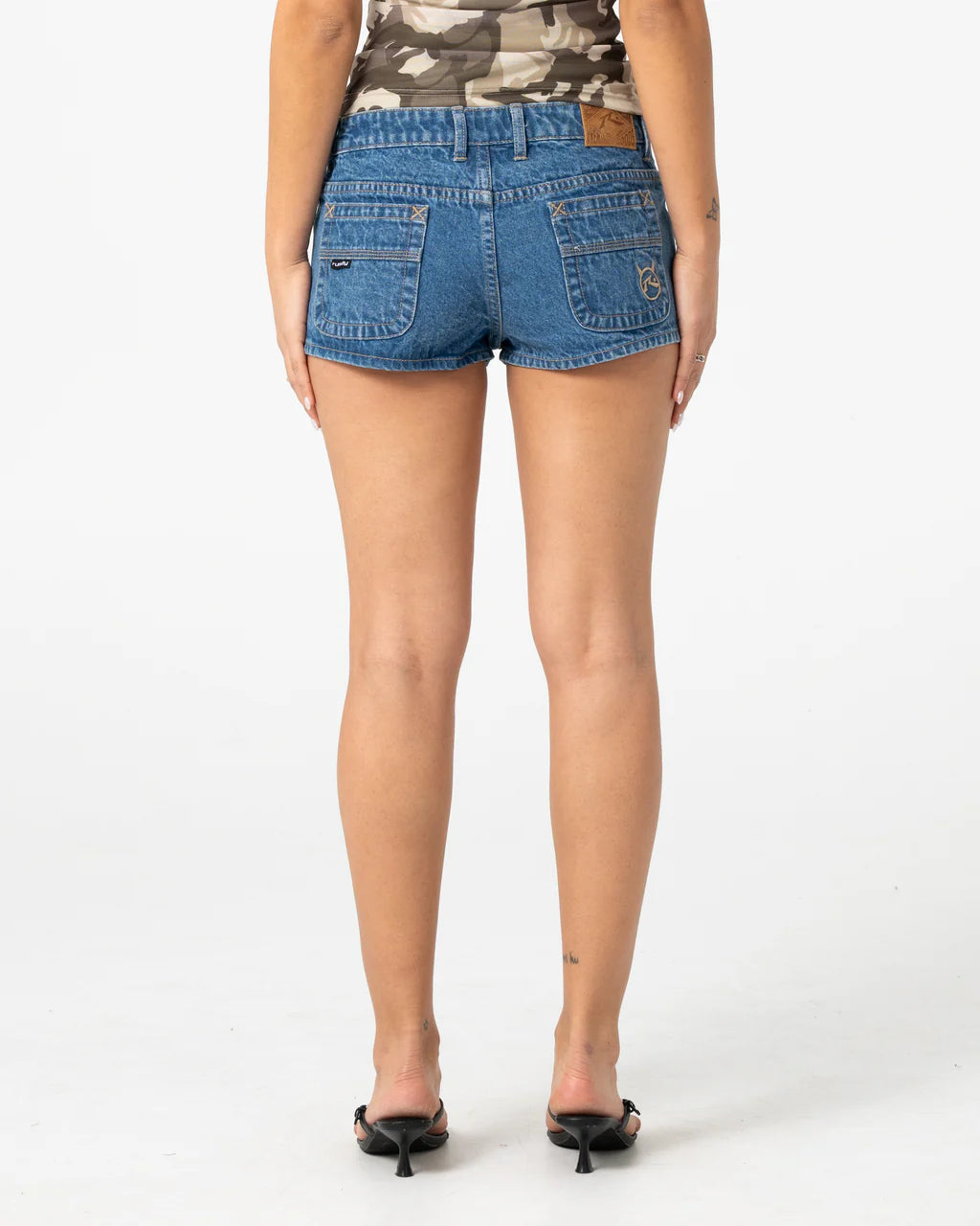 RUSTY LEMMY DENIM MICRO MINI SHORTS – MIDDY BLUE