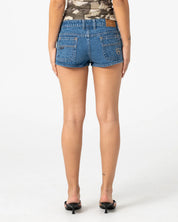 RUSTY LEMMY DENIM MICRO MINI SHORTS – MIDDY BLUE