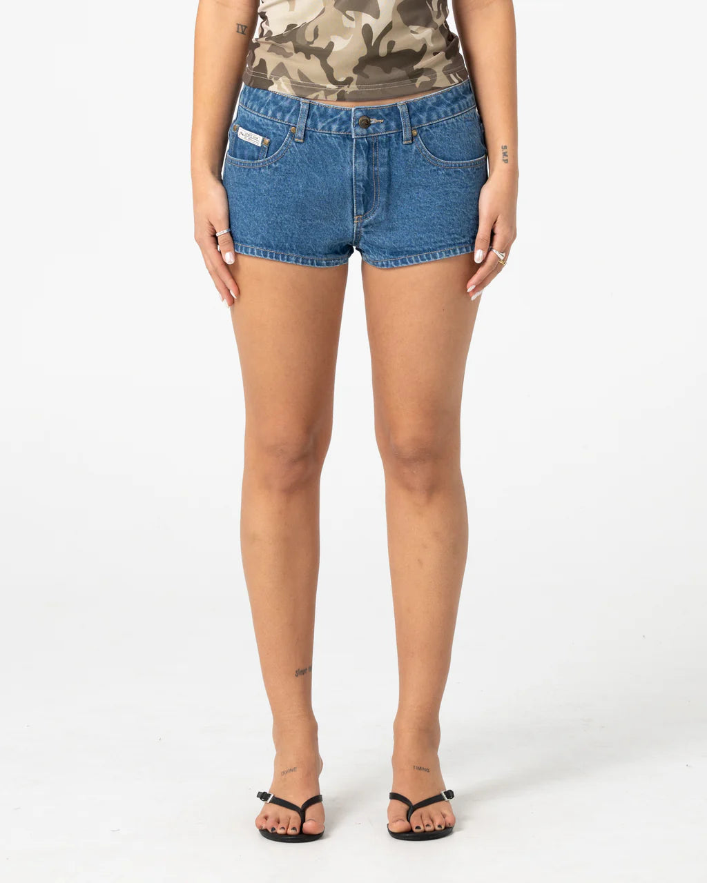 RUSTY LEMMY DENIM MICRO MINI SHORTS – MIDDY BLUE