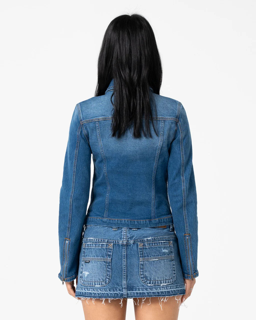 RUSTY LIZZIE-SCOTCH DENIM FITTED JACKET – BLASTED MIDDY BLUE