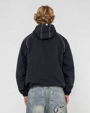 RUSTY LOCK OUT HOODED JACKET MENS STREETWEAR WINTER JACKET BLACK