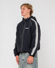 RUSTY LOCK OUT HOODED JACKET MENS STREETWEAR WINTER JACKET BLACK
