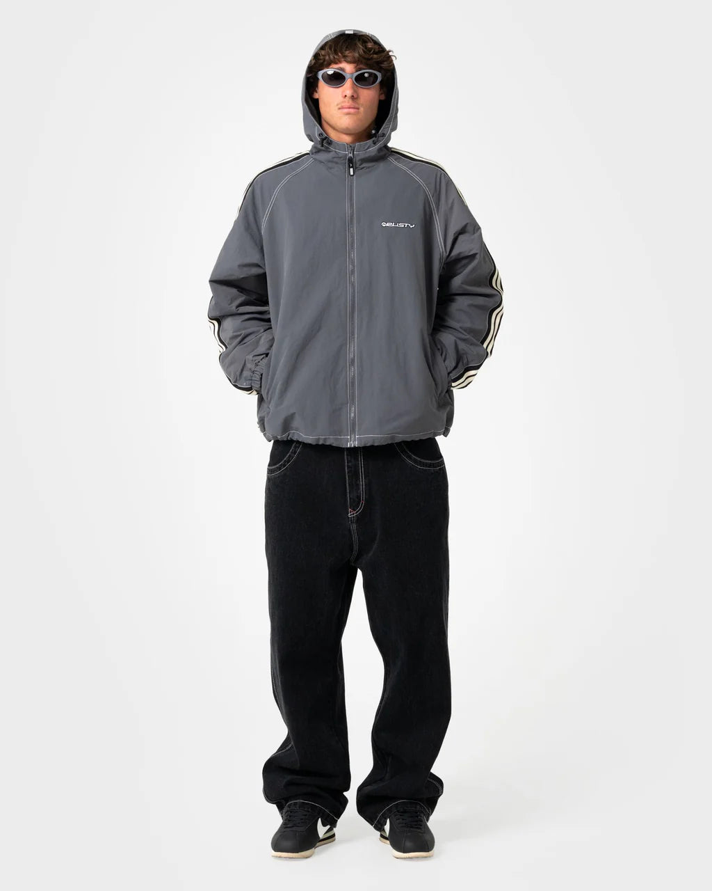 RUSTY LOCK OUT HOODED JACKET – STEEL BLUE