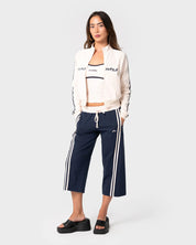 RUSTY MANEATER FITTED ZIP THROUGH TRACK JACKET – EGRET
