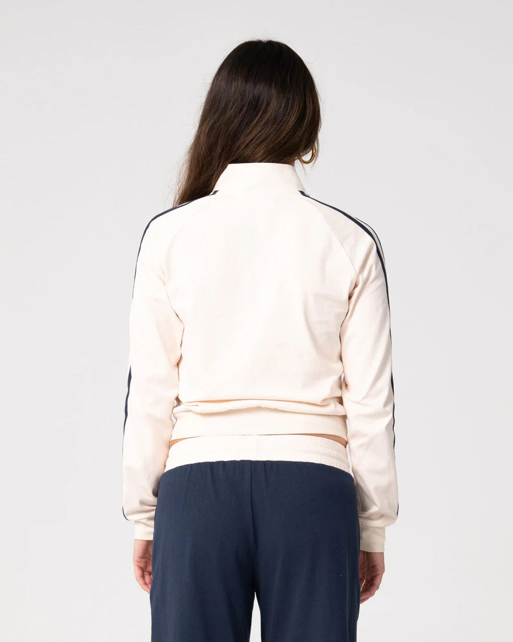 RUSTY MANEATER FITTED ZIP THROUGH TRACK JACKET – EGRET