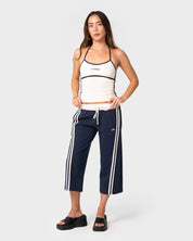 RUSTY MANEATER LOW RISE CAPRI TRACK PANT – NAVY BLUE