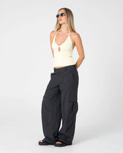 RUSTY MELROSE LOW RISE CARGO PANT – CARBON