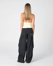 RUSTY MELROSE LOW RISE CARGO PANT – CARBON