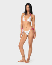 RUSTY MISS DOT TRI BIKINI TOP – CREAM / BLACK R DOT