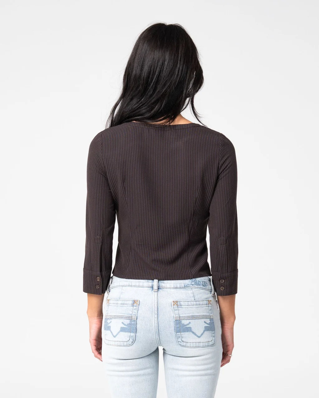 RUSTY MISS WOODS KEYHOLE SHIRT – WOMENS – JAVA