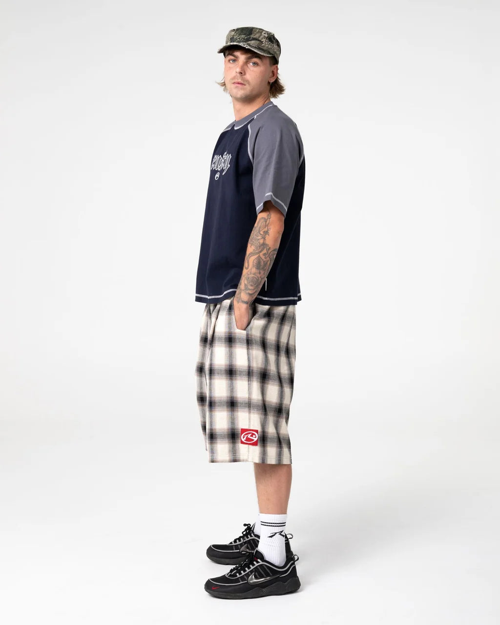 RUSTY MISTA CHECKYA BAGGY SHORT – PINECONE