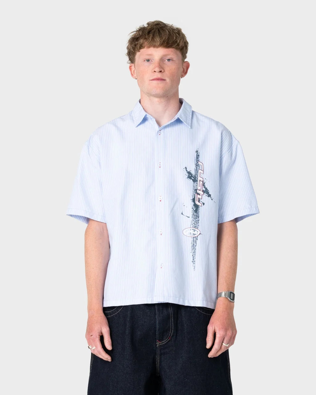 RUSTY MORNING GLORY GRAPHIC SHIRT – SKY BLUE