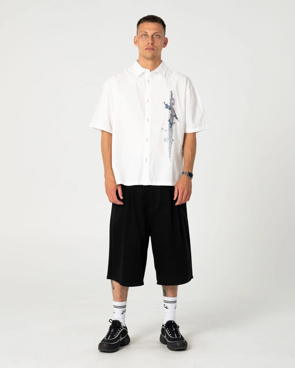 RUSTY MORNING GLORY GRAPHIC SHIRT – WHITE